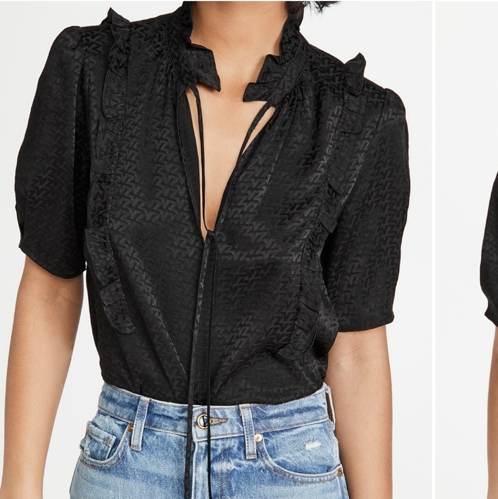 Zadig & Voltaire Textured Black Blouse